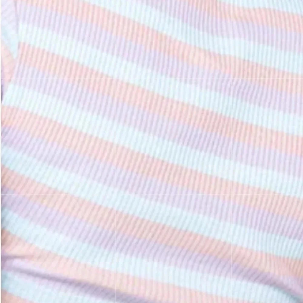 NWT PRINCESS POLLY- SIZE 10 STRIPPED CROP T-SHIRT - Picture 3 of 4